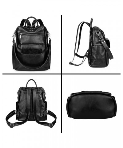 Travel Backpack Purse for Women Vegan Leather Ladies Fashion Tassel Shoulder Bag Convertible 240 Black 2 $22.05 Backpacks