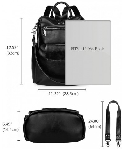 Travel Backpack Purse for Women Vegan Leather Ladies Fashion Tassel Shoulder Bag Convertible 240 Black 2 $22.05 Backpacks