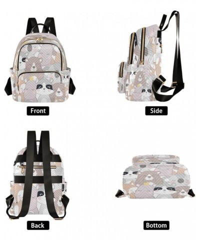 Women Backpack Purse Cute Hippo Fox Koala Raccoon Bear Fashion Shoulder Bags Travel Backpack Small Daypacks M Small $14.82 Ba...