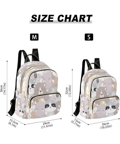 Women Backpack Purse Cute Hippo Fox Koala Raccoon Bear Fashion Shoulder Bags Travel Backpack Small Daypacks M Small $14.82 Ba...