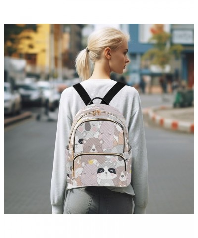 Women Backpack Purse Cute Hippo Fox Koala Raccoon Bear Fashion Shoulder Bags Travel Backpack Small Daypacks M Small $14.82 Ba...