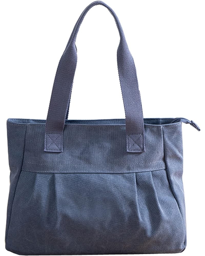 Tote Bag for Women Trendy Canvas Tote Bags Lighweight Satchel Purse, 14 x 11 Inch Blue $15.65 Totes