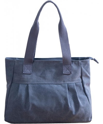 Tote Bag for Women Trendy Canvas Tote Bags Lighweight Satchel Purse, 14 x 11 Inch Blue $15.65 Totes