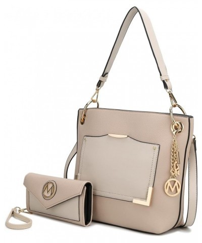 by Mia K MKF-X585BG Grace Shoulder Bag & Wristlet Set, Beige $27.20 Wristlets