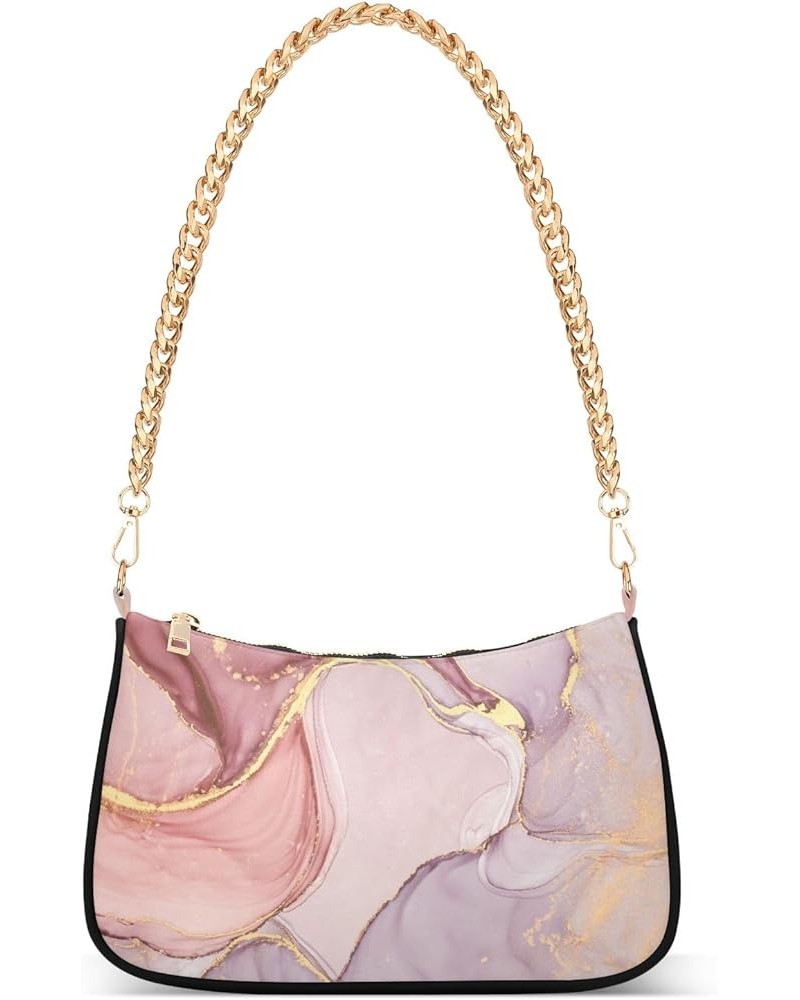 Polka Dot Rainbow Small Purse Hobo Handbag Womens Designer Inspire Handbags Chain Shoulder Strap Pink Marble Abstract $14.10 ...