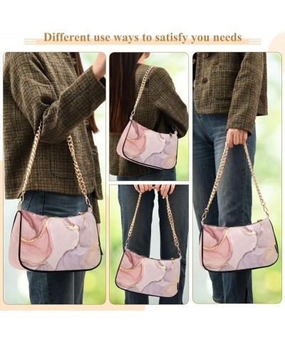 Polka Dot Rainbow Small Purse Hobo Handbag Womens Designer Inspire Handbags Chain Shoulder Strap Pink Marble Abstract $14.10 ...