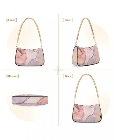 Polka Dot Rainbow Small Purse Hobo Handbag Womens Designer Inspire Handbags Chain Shoulder Strap Pink Marble Abstract $14.10 ...