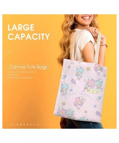 Handbag Canvas L Ittle Tw in Stars Shoulder Or Portable For Work Beach Lunch Travel Shopping Style-3 $9.17 Shoulder Bags