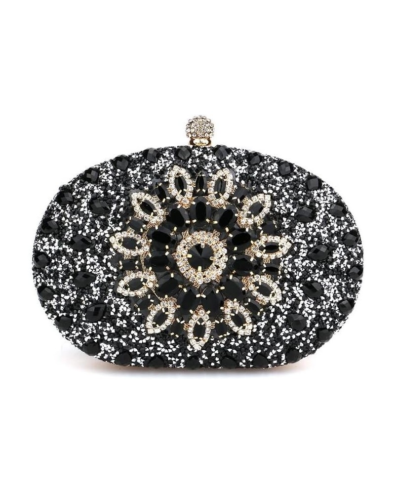 Rhinestones Women Bags Hollow Out Style Fashion Evening Bags Chain Shoulder Handbags Party Wedding Day Clutch Purse Ym3108bla...