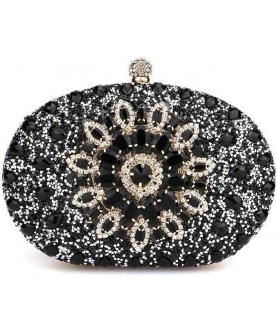 Rhinestones Women Bags Hollow Out Style Fashion Evening Bags Chain Shoulder Handbags Party Wedding Day Clutch Purse Ym3108bla...