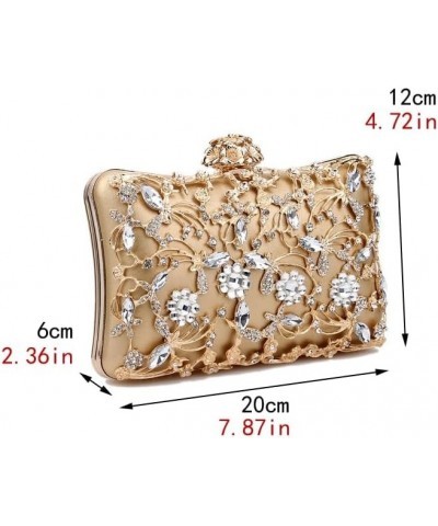 Rhinestones Women Bags Hollow Out Style Fashion Evening Bags Chain Shoulder Handbags Party Wedding Day Clutch Purse Ym3108bla...