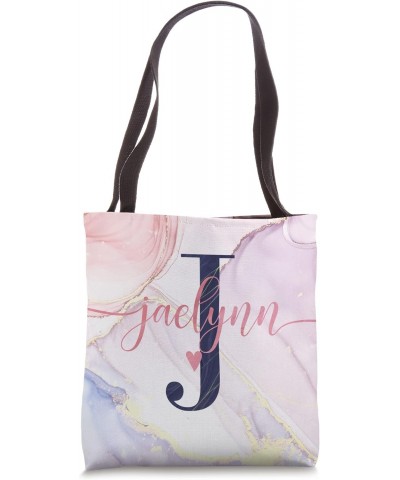 Jaelynn Letter J Initial Monogram Calligraphy Personalized Tote Bag $15.67 Totes