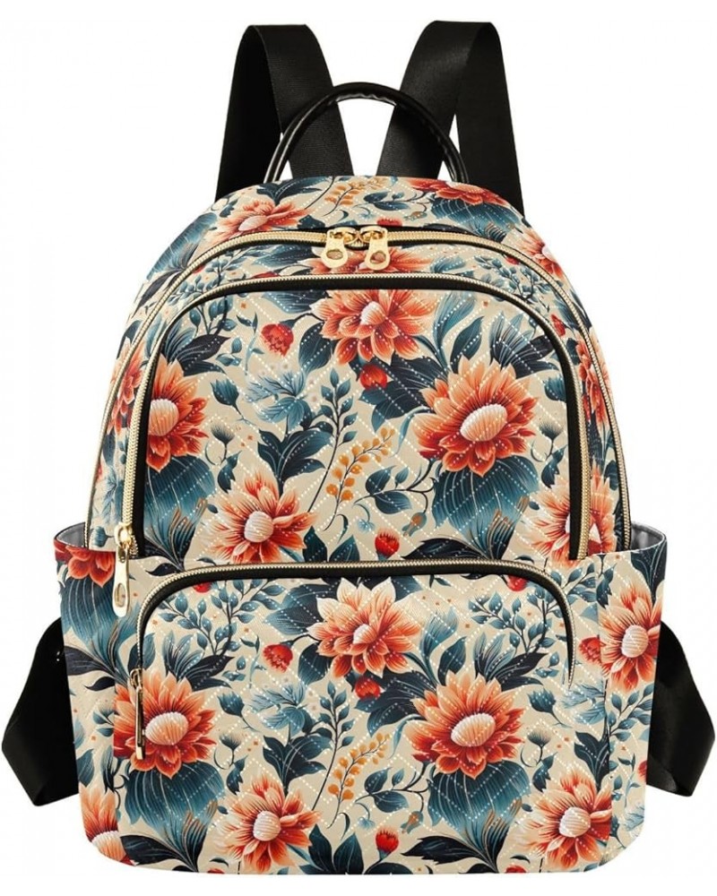 Peony Flower Backpack Purse for Women Small Travel Bag Fashion Daypack M 202a5236 S(10.23"x5.11"x12.59") 202a5236 $24.18 Back...