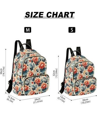 Peony Flower Backpack Purse for Women Small Travel Bag Fashion Daypack M 202a5236 S(10.23"x5.11"x12.59") 202a5236 $24.18 Back...