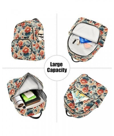 Peony Flower Backpack Purse for Women Small Travel Bag Fashion Daypack M 202a5236 S(10.23"x5.11"x12.59") 202a5236 $24.18 Back...