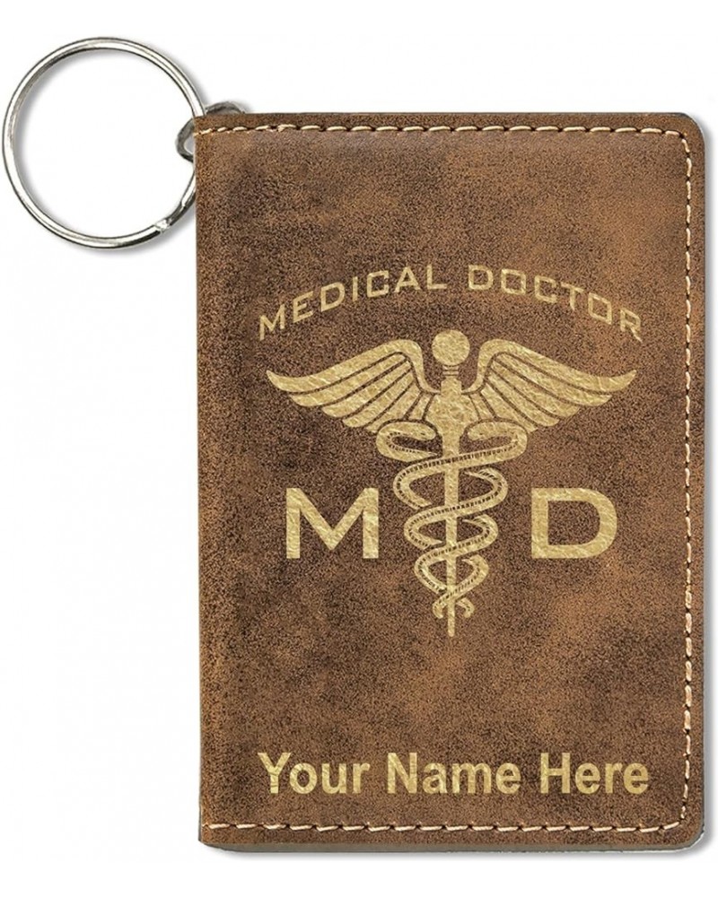 ID Holder Wallet, MD Medical Doctor, Personalized Engraving Included (Teal) Rustic $12.60 Wallets