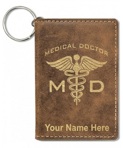 ID Holder Wallet, MD Medical Doctor, Personalized Engraving Included (Teal) Rustic $12.60 Wallets