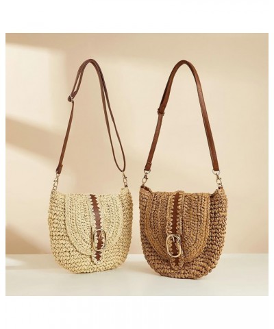 Straw Beach Bag Cute Hobo Bags Women Vintage Shoulder Bag Everything Tote Bag Summer Beach Bag Work Travel Bag 2024 A Khaki $...