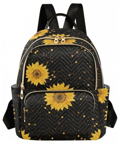 Sunflowers Yellow Dots Women's Backpack Purse Causal Daypack Work Travel College Business Trip Bag Shoulder Bag Medium $14.07...