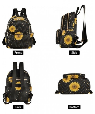 Sunflowers Yellow Dots Women's Backpack Purse Causal Daypack Work Travel College Business Trip Bag Shoulder Bag Medium $14.07...