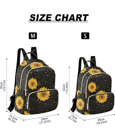 Sunflowers Yellow Dots Women's Backpack Purse Causal Daypack Work Travel College Business Trip Bag Shoulder Bag Medium $14.07...