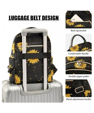 Sunflowers Yellow Dots Women's Backpack Purse Causal Daypack Work Travel College Business Trip Bag Shoulder Bag Medium $14.07...