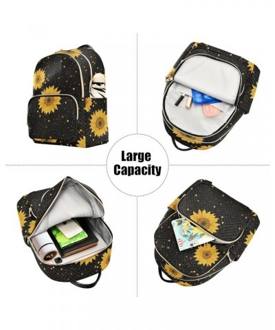 Sunflowers Yellow Dots Women's Backpack Purse Causal Daypack Work Travel College Business Trip Bag Shoulder Bag Medium $14.07...