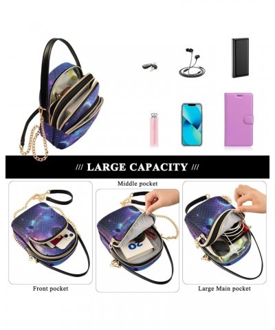 Group Of Planets in A Galaxy Version Small Crossbody Bag Functional Multi Pocket Bag Shoulder Handbag $17.10 Crossbody Bags