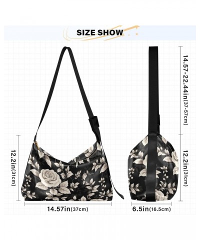 Flowers Floral Crossbody Bag for Women Men with Adjustable Strap PU Leather Shoulder Hobo Purse Bag 20851594 $14.85 Shoulder ...