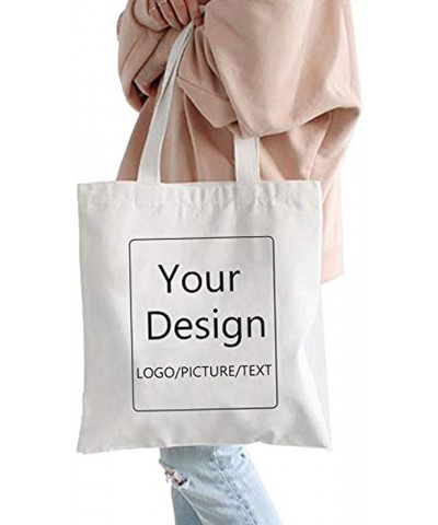 Customize Your Own Personalized Canvas Tote Bag on One Side 24 White $36.34 Totes