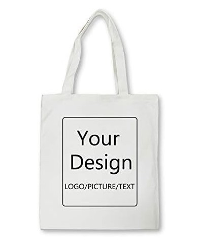 Customize Your Own Personalized Canvas Tote Bag on One Side 24 White $36.34 Totes