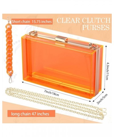 4 Pcs Women Acrylic Purse Clear Clutch Bag Evening Purses for Wedding Vintage Handbag Retro Earrings Bracelet Jewelry Set Ora...