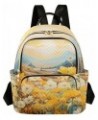 Yellow Daisy Oil Painting Fashion Travel Backpack for Women Multi Pockets Lightweight Purse for Women-M Multicolor Small $15....