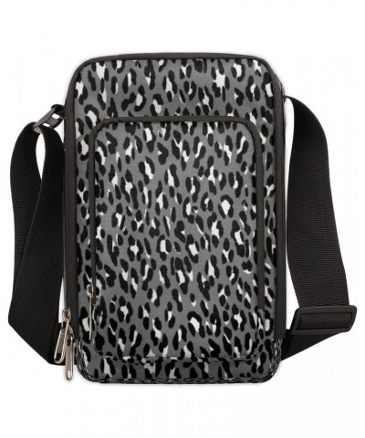 Black Grey White Leopard Print Crossbody Bags Trendy Cross Body Phone Wallet Shoulder Bag Sling Bags Small Travel Crossbody B...