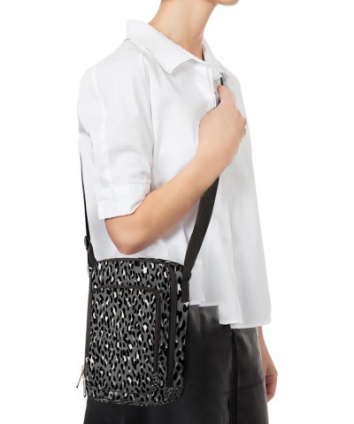 Black Grey White Leopard Print Crossbody Bags Trendy Cross Body Phone Wallet Shoulder Bag Sling Bags Small Travel Crossbody B...