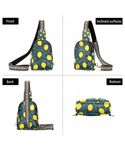 Lemons Sling Bag for Women Leather Crossbody Bags Crossbody Sling Bag Satchel Bags with Adjustable Strap for Travel $17.97 Sa...