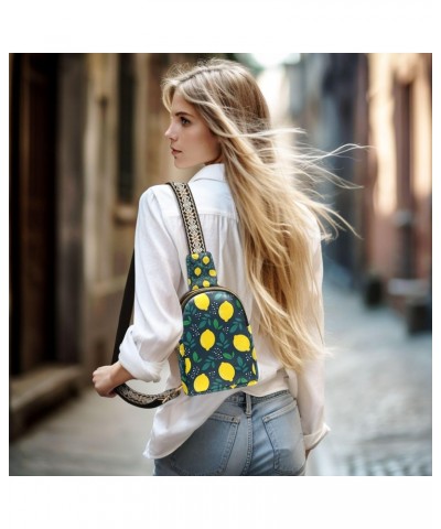 Lemons Sling Bag for Women Leather Crossbody Bags Crossbody Sling Bag Satchel Bags with Adjustable Strap for Travel $17.97 Sa...