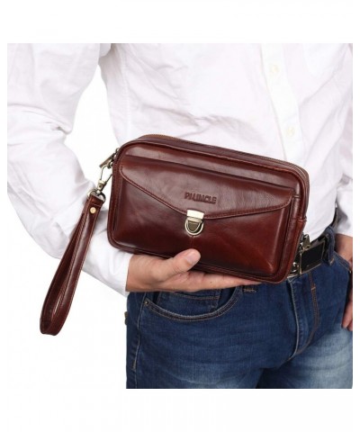 Leather Clutch Purse Wallet Men Wristlet Holder Wrist Bag Pack Business Handbag… $23.36 Wristlets