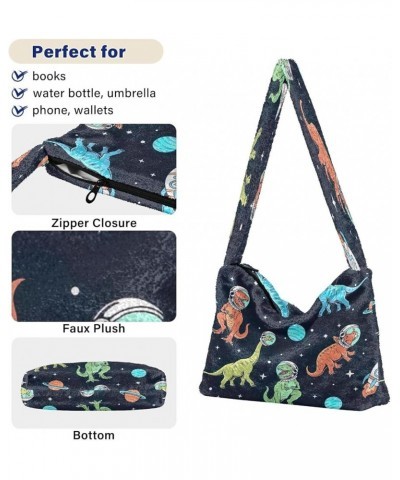 Cute Sloth Design Yellow Shoulder Bag Purse, Fuzzy Tote Crossbody Hobo Handbag Dinosaurs Space Black $10.29 Hobo Bags