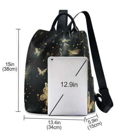 Butterflies Music Geometric Backpack Purse for Women Travel Casual Daypack College Bookbag Work Business Ladies Shoulder Bag ...