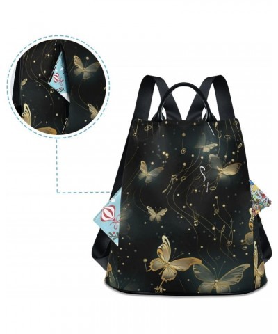 Butterflies Music Geometric Backpack Purse for Women Travel Casual Daypack College Bookbag Work Business Ladies Shoulder Bag ...