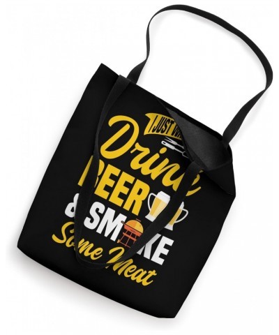 I Just Want To Drink Beer And Smoke Some Meat Funny BBQ Chef Tote Bag $15.28 Totes