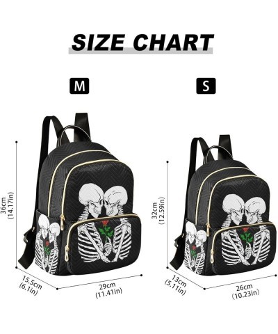 Mini Backpack Skeleton in Love Fashion Backpack Purse for Women,Handbag Shoulder Bag Casual Daypack, Ladies Gift for College ...