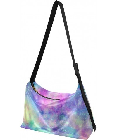 Bright Galaxy Print Tote Bag for Women Large Hobo Bags Cross Body Bag Hobo Wallets with Adjustable Strap for School Women $18...