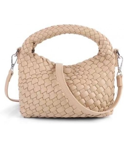 Women Woven Tote Small Crossbody Bag, Weave Quilted Purse Square Shoulder Bag Woven Handbag with Detachable Strap Brown $21.3...