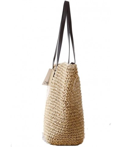 Women's Large Capacity Casual Straw Bag Classic Straw Handbag Summer Beach Shoulder Bag Bohemia A $17.84 Shoulder Bags