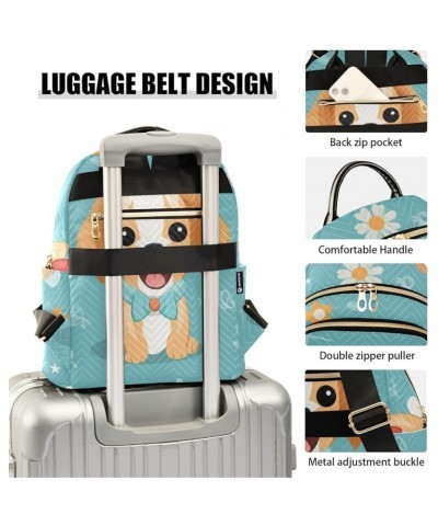 Dog with Blue Bow Tie Fashion Travel Backpack for Women Multi Pockets Lightweight Purse for Women-S Multicolor Medium $15.50 ...