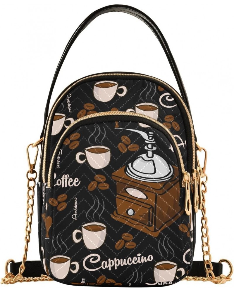 Coffee Grinder Coffee Beans Crossbody Bags for Women Small Chain Shoulder Bag Purses Hand Bag for Trip Gifts Work $11.70 Shou...