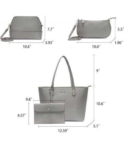 Purses and Handbags for Women Tote Bags Shoulder Bag Top Handle Satchel Bags Purse Set 22195a-grey $22.05 Totes