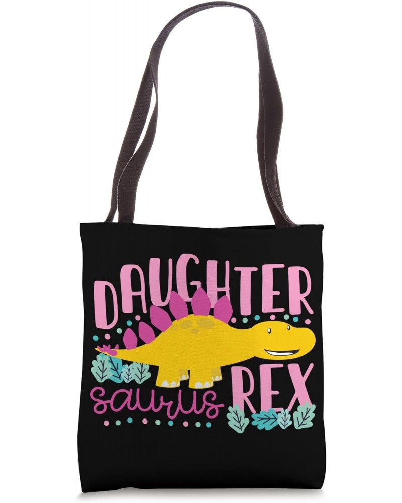 Daughter Saurus Rex Funny Dinosaur Kids Girls Tote Bag $12.25 Totes